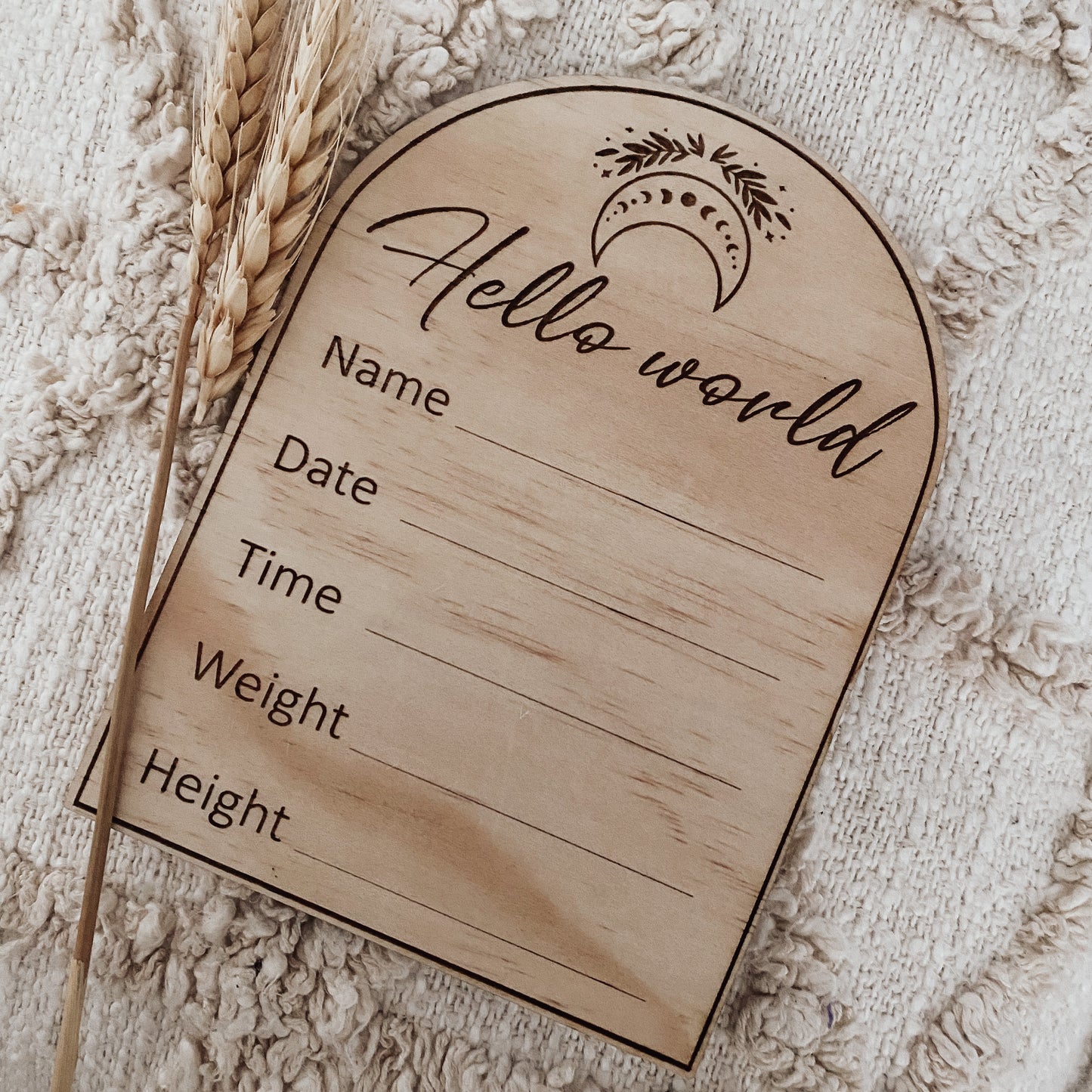 Arched Birth Announcement Disc