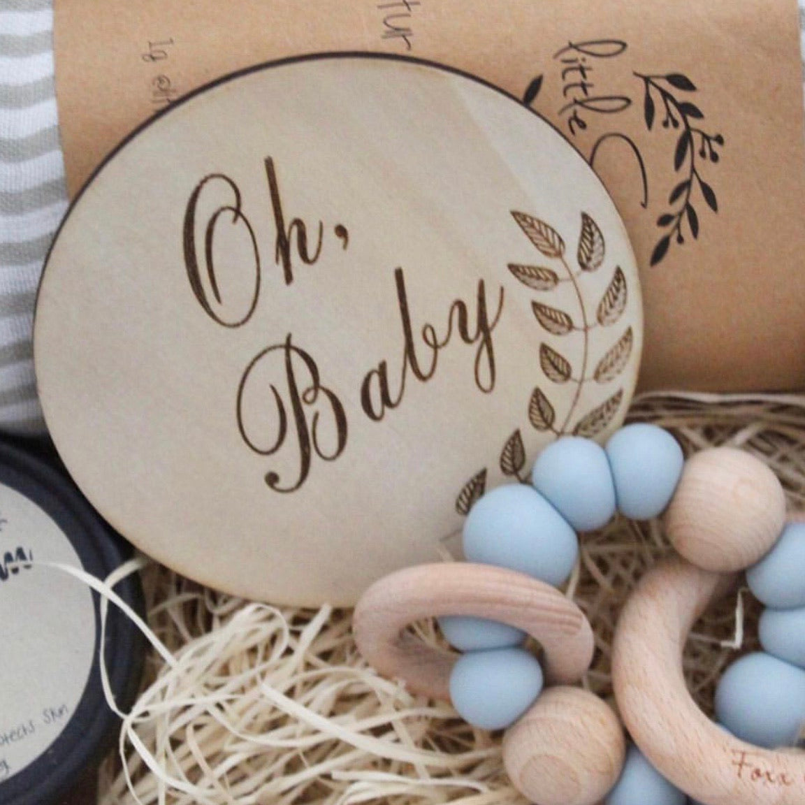 Oh Baby Raw Wooden Disc