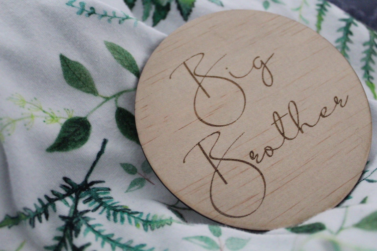 “Big Brother” + “Big Sister” Raw wooden disc