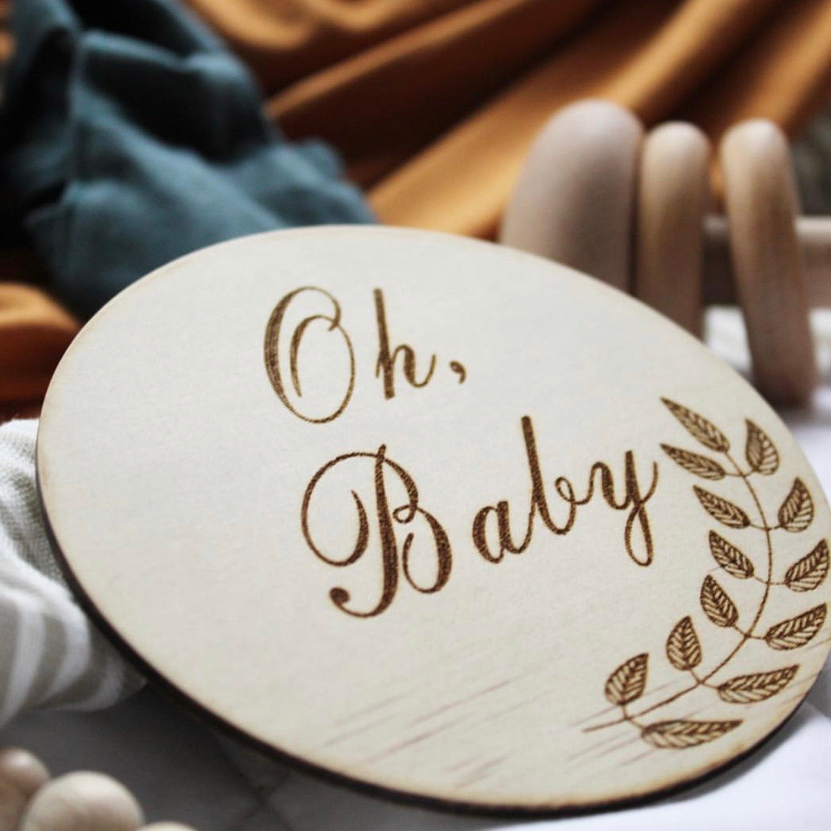 Oh Baby Raw Wooden Disc