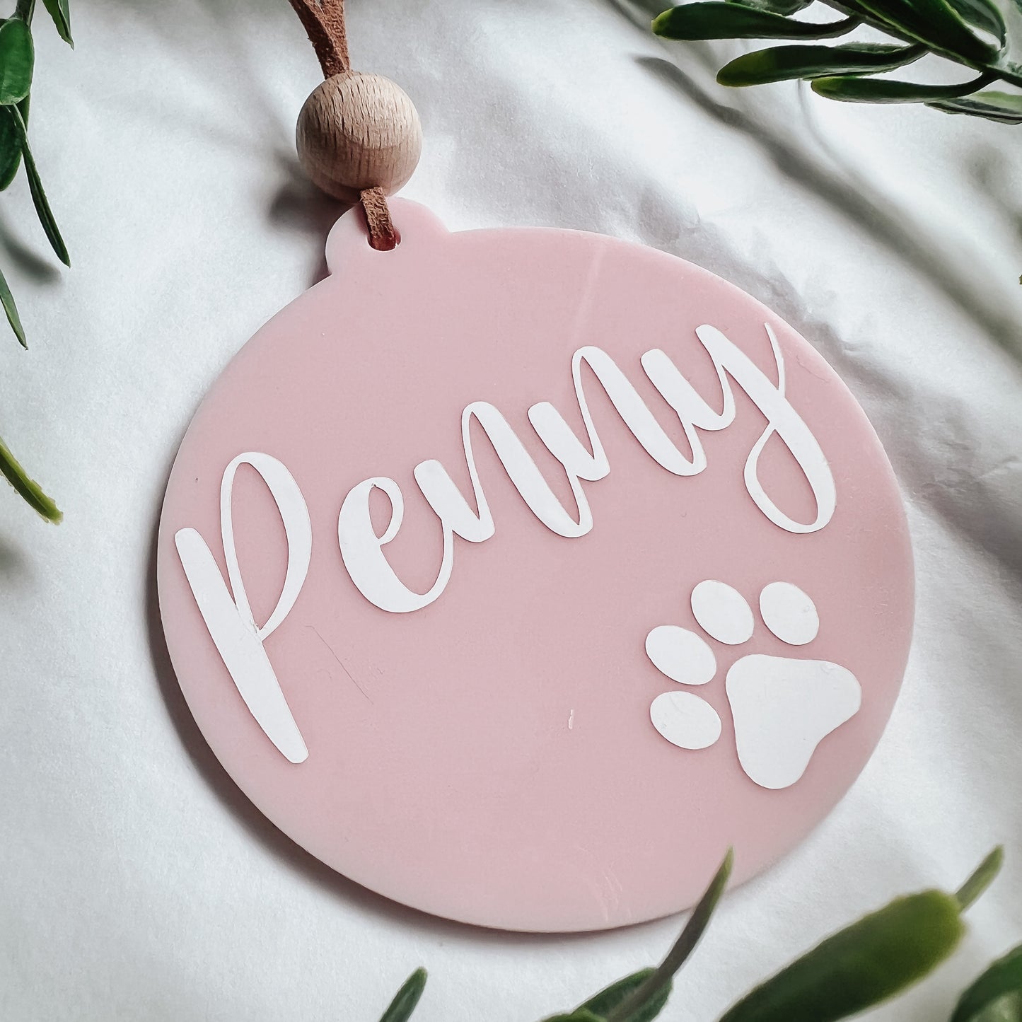 Baby Pink Personalised Bauble