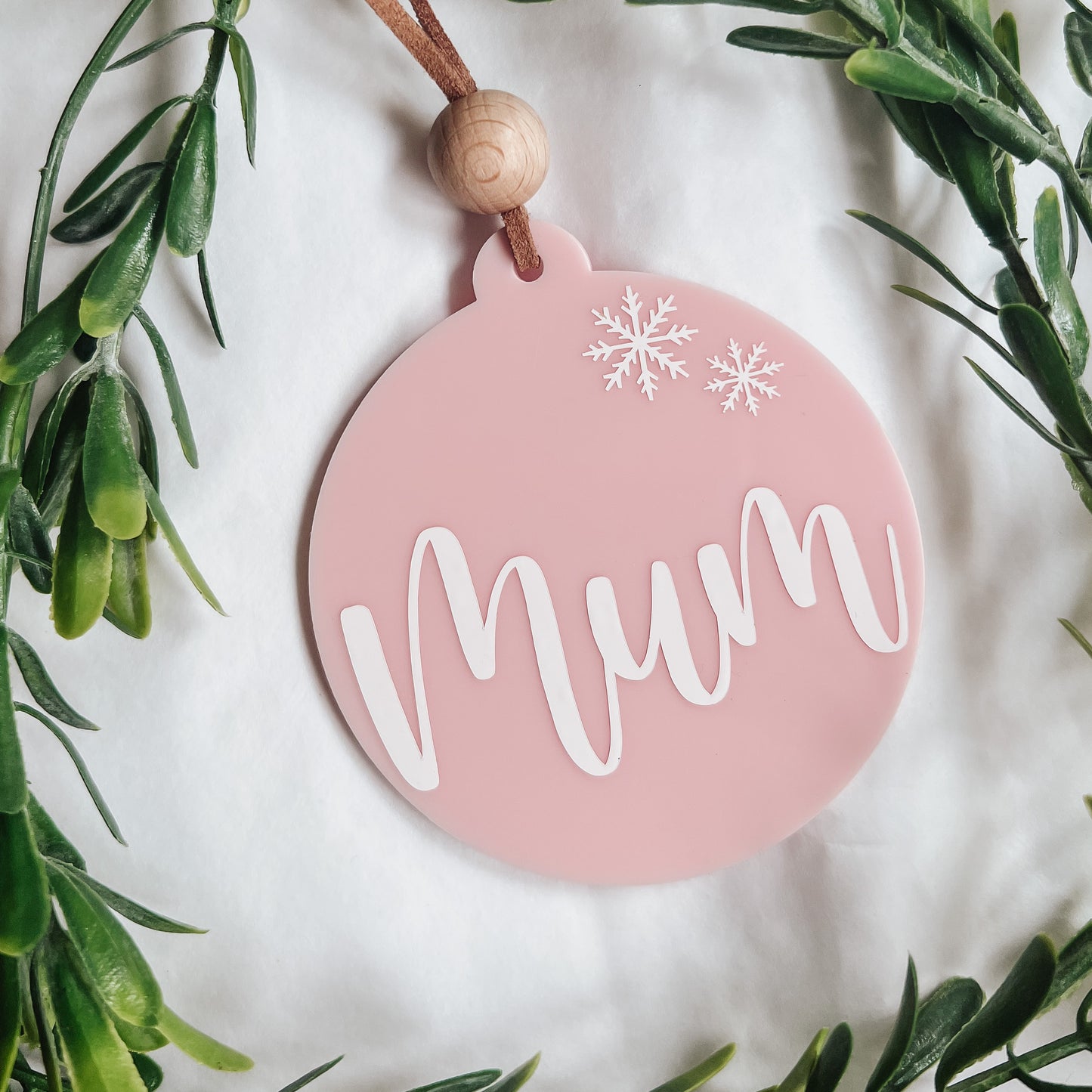 Baby Pink Personalised Bauble