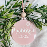 Baby Pink Personalised Bauble