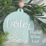 Frosted Clear Personalised Bauble