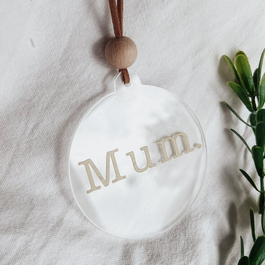 Frosted Clear Personalised Bauble