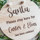 Santa stop here sign