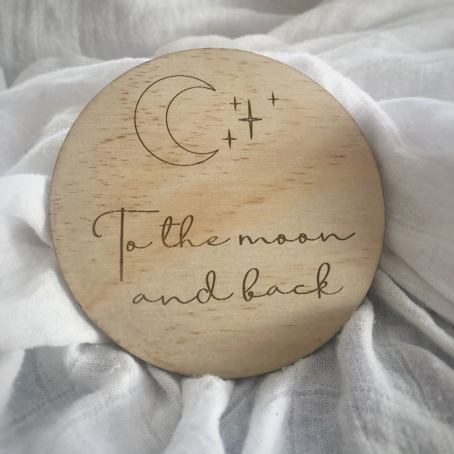 Moon & Back raw wooden disc