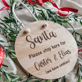 Santa stop here sign