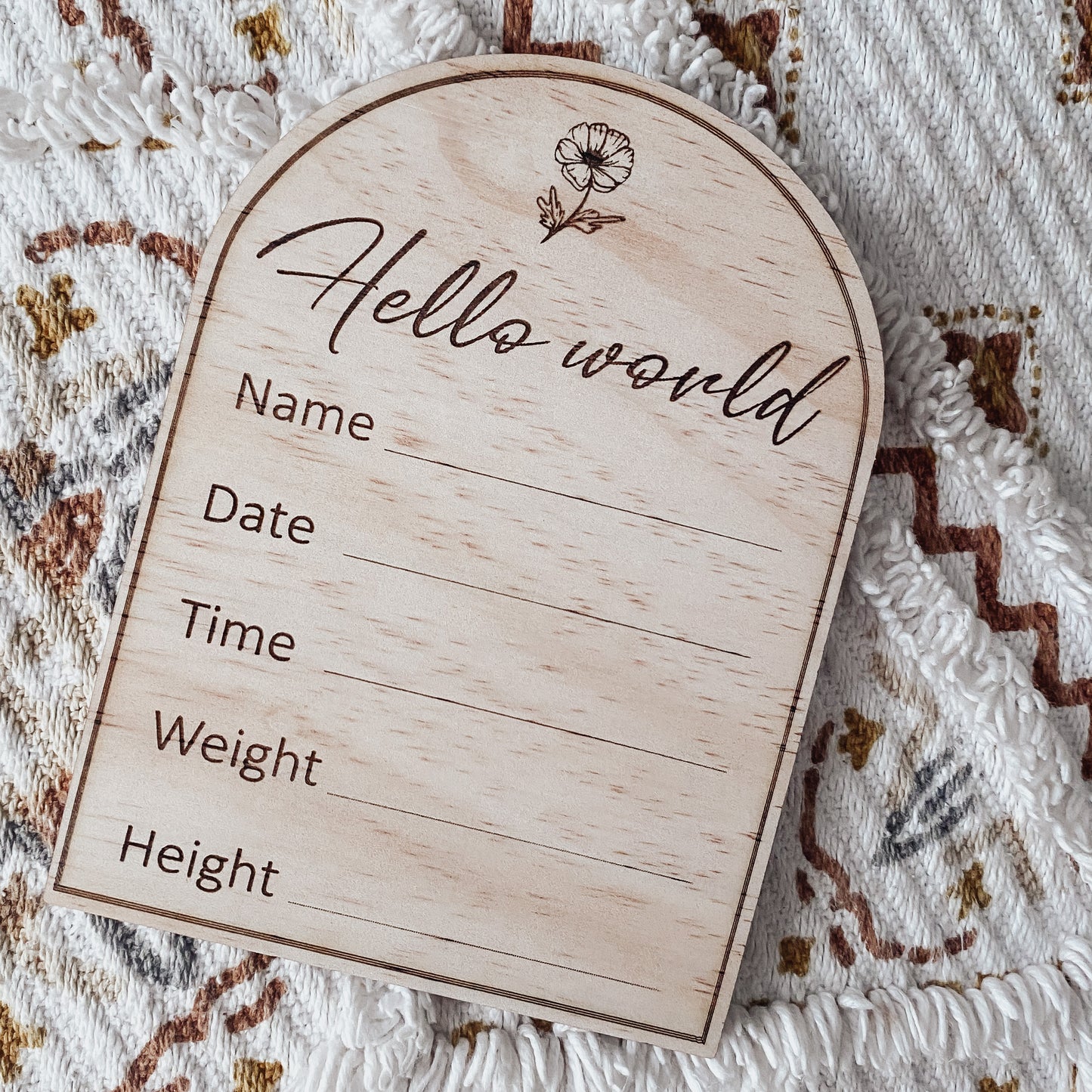 Arched Birth Announcement Disc