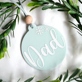 Baby Blue Personalised Bauble